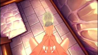 (ਜਾਲ) ਏਲਵਿਸ਼ ਨੌਕਰਾਣੀ ਤੁਹਾਨੂੰ ਆਪਣਾ ਚਿਹਰਾ ਧੋਣ ਵਿੱਚ ਮਦਦ ਕਰਦੀ ਹੈ।